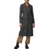 Bernardo Long Twill Coat In Grey