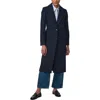 Bernardo Long Twill Coat In Navy/black