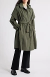 Bernardo Longline Belted Raincoat