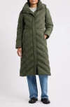 Bernardo Longline Hooded Puffer Jacket In Green