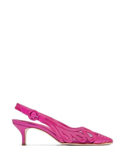 Bernardo Madinah Cut-out Slingback Pumps In Pink