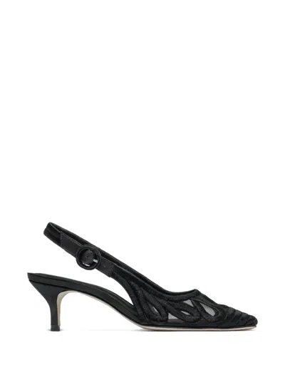 Bernardo Madinah Embroidered Slingback Pumps In Black