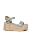 Bernardo Mallorca Espadrille Platform Sandals In Green