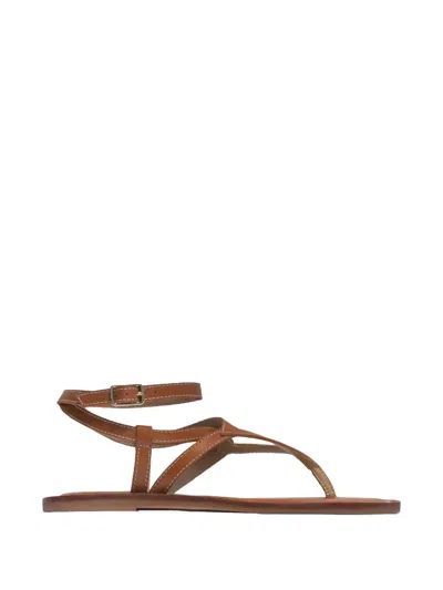 Bernardo Mallorie Crisscross Ankle-strap Sandals In Brown