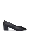 Bernardo Marisol Mixed Leather Cap-toe Ballerina Pumps In Black
