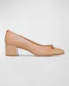 Bernardo Marisol Heels In Sand Glove Leather/sand Soft Patent Leather