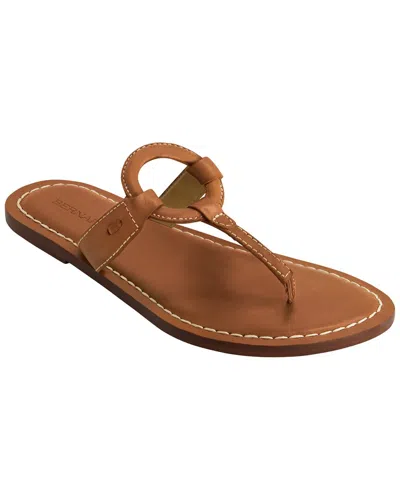 Bernardo Matrix 2 Leather Flat Thong Sandal In Brown