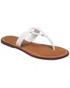 Bernardo Matrix 2 Leather Flat Thong Sandal In White