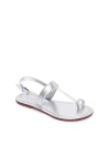 Bernardo Metallic T-strap Slingback Sandals In Silver