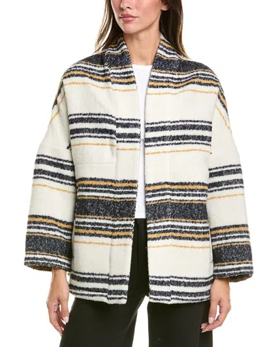 Bernardo Medium Bernie Wool Coat In White