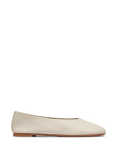 Bernardo Meredith Leather Ballerina Flats In Neutral