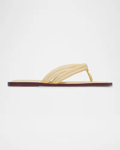 Bernardo Miami Leather Slide Sandals In Vanilla
