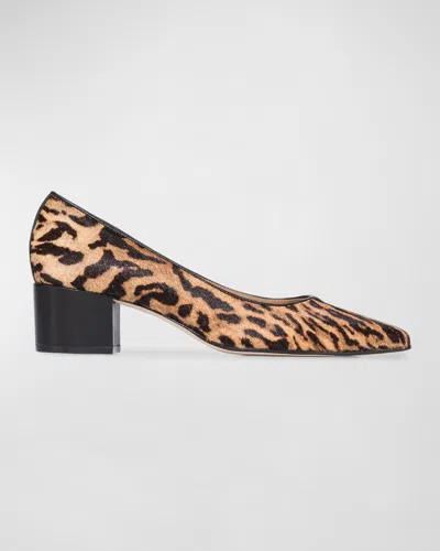 Bernardo Millie Leopard Block-heel Pumps In Multicolor