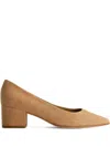 Bernardo Millie Suede Block-heel Pumps In Neutral