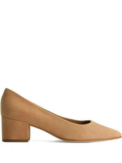 BERNARDO MILLIE POINTED-TOE BLOCK-HEEL PUMPS