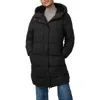 Bernardo Minimalist Double Needle Stitched Puffer Coat In Black