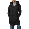 Bernardo Minimalist Double Needle Stitched Puffer Coat In Black
