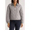Bernardo Mixed Media Liner Jacket In Gray