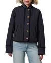 Bernardo Textured Quilted Button-up Jacket In Blue