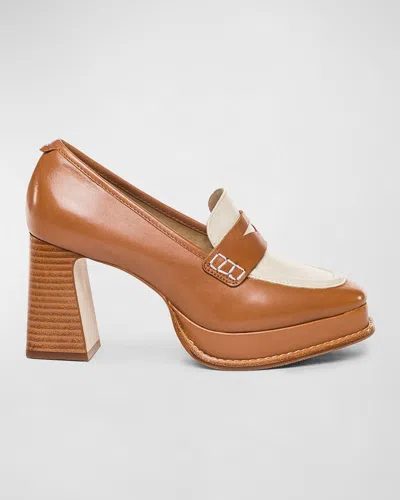Bernardo Natalie Platform Loafer In Brown