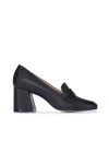 Bernardo Nessa Leather Heeled Penny Loafers In Black