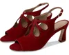 Bernardo Nili Sandals Women's Us 7 Red Suede Leather Cutout Slingback Khd015 In Red