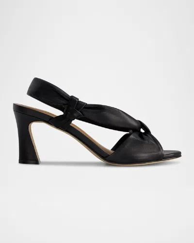 Bernardo Novah Soft Leather Slingback Sandals In Black Glove Leather