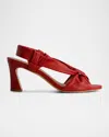 Bernardo Novah Soft Leather Slingback Sandals In Red Glove Leather