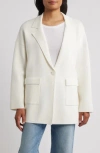 Bernardo Oversize Ponte Knit Blazer In White