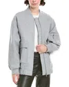 Bernardo Oversized Bomber Jacket In Animal Print