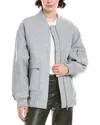 Bernardo Oversized Bomber Jacket In Animal Print