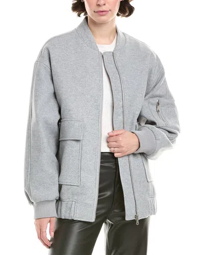 Bernardo Oversized Bomber Jacket In Animal Print