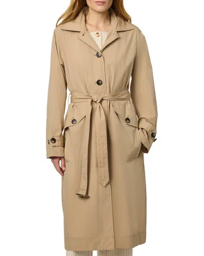 Bernardo Paperweight Long Raincoat In Green