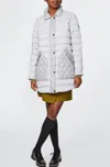 Bernardo Patch Field Puffer Coat In Pearl/ice Gray In Multi
