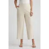 Bernardo Pinstripe Crop Pull-on Pants In Neutral