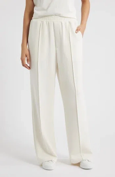 Bernardo Pintuck Wide Leg Pants In White