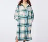Bernardo Plaid Sherpa Jacket In Beige