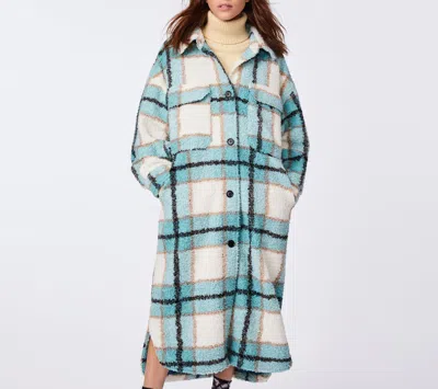 Bernardo Plaid Sherpa Jacket In Beige