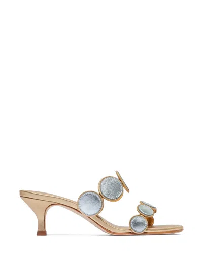 Bernardo Prya Circle Sandals In Silver