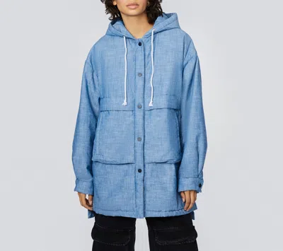 Bernardo Puffer Shirt In Blue