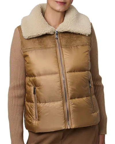 Bernardo Puffer Vest In Brown
