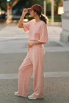 Bernardo Pull-on Wide-leg Pants In Pink