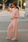 Bernardo Pull-on Wide-leg Pants In Pink