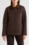 Bernardo Quilted Barn Jacket In Brown