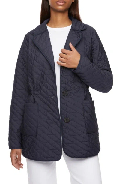 Bernardo Quilted Blazer In Navy