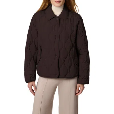 Bernardo Quilted Jacket In Brown