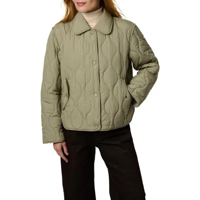 Bernardo Quilted Jacket In Green