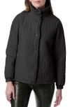 Bernardo Quilted Jacket With Faux Shearling Collar In Black