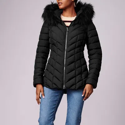 Bernardo Quilted Puffer Jacket In Black