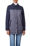Bernardo Quilted Shacket In Grey